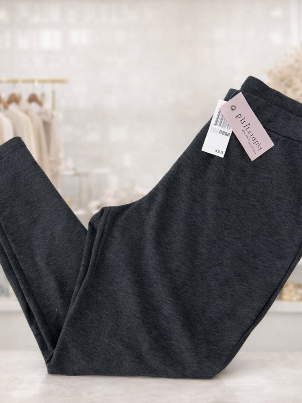 Philosophy NWT Charcoal Heather Ponte Leggings Size 2X